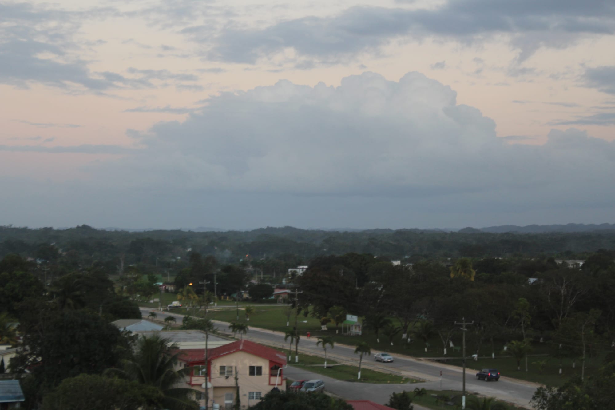 Low modern government buildings and green space in a small planned inland city