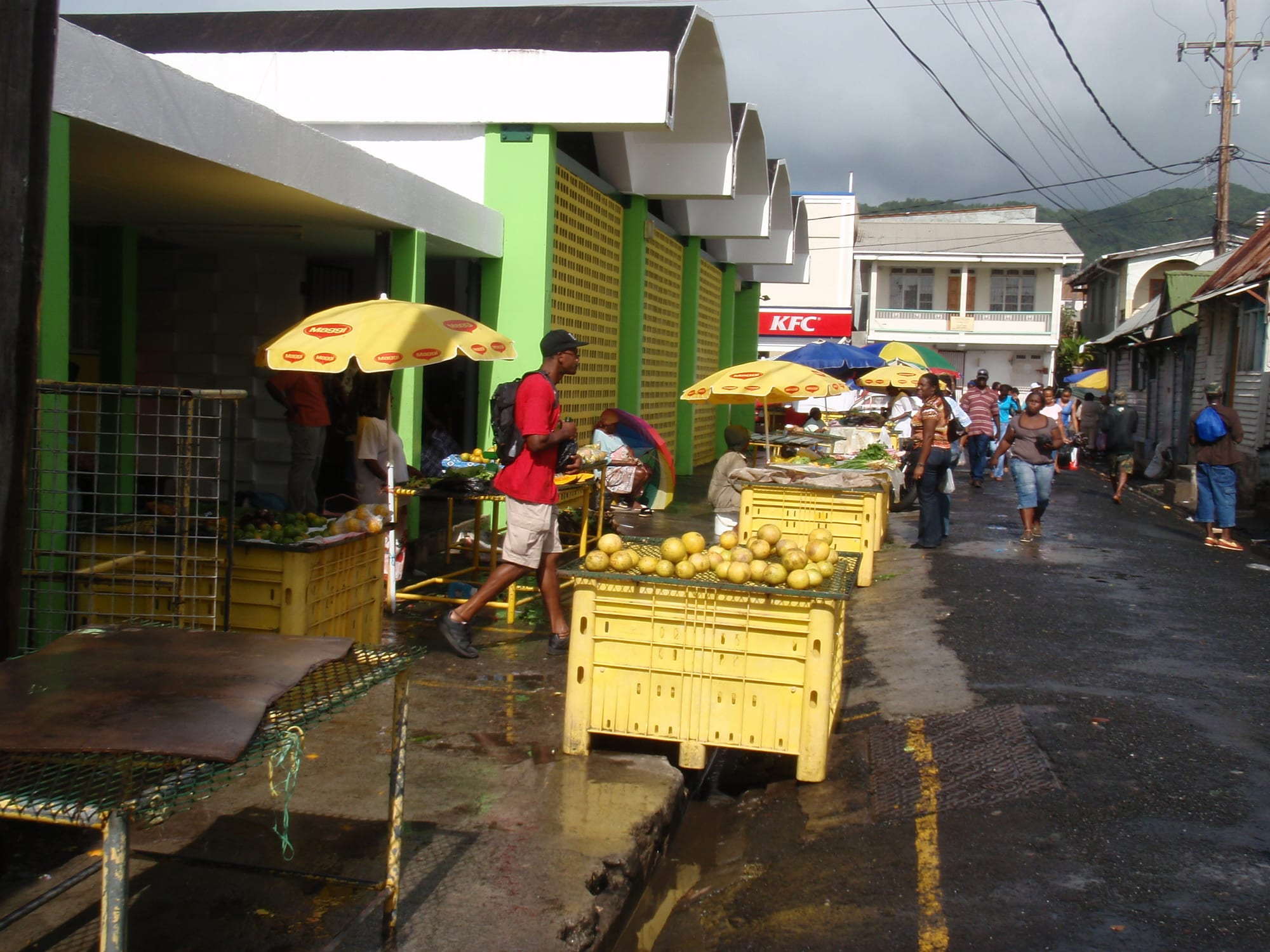 A market stall with a variety of fresh produce