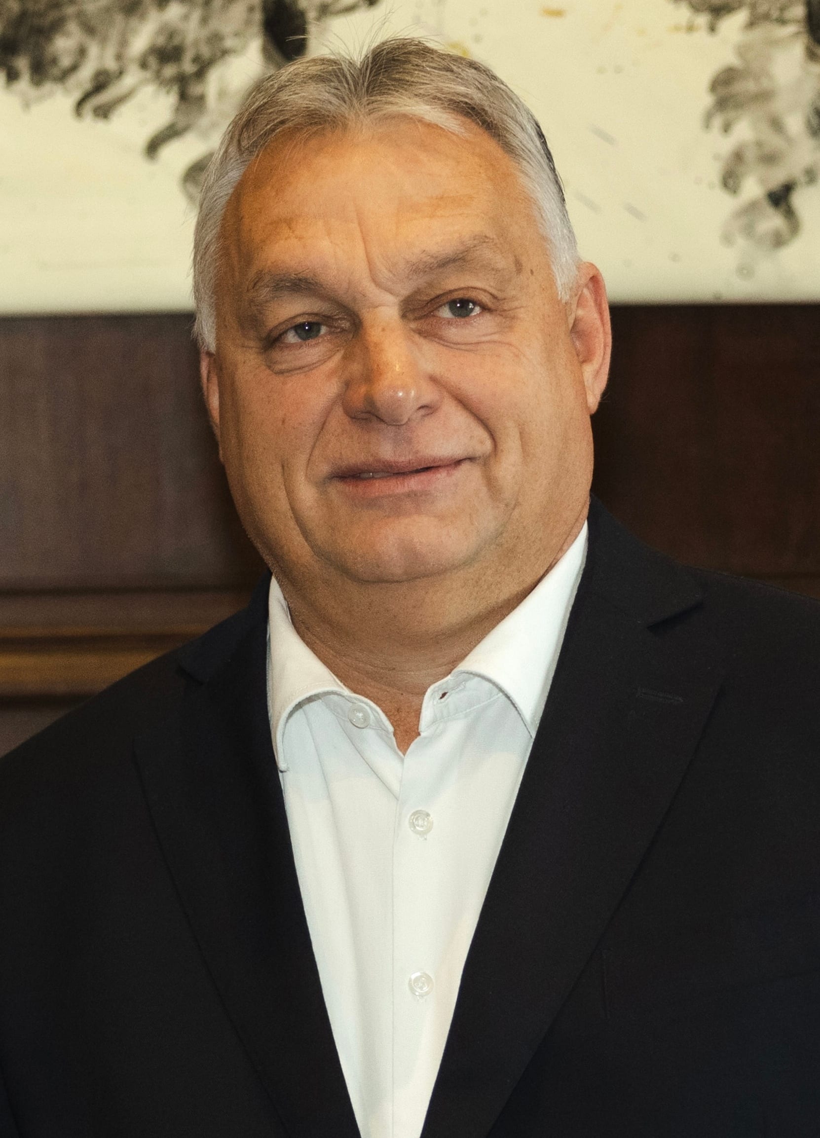 Viktor Orbán in a dark suit, photographed in 2023