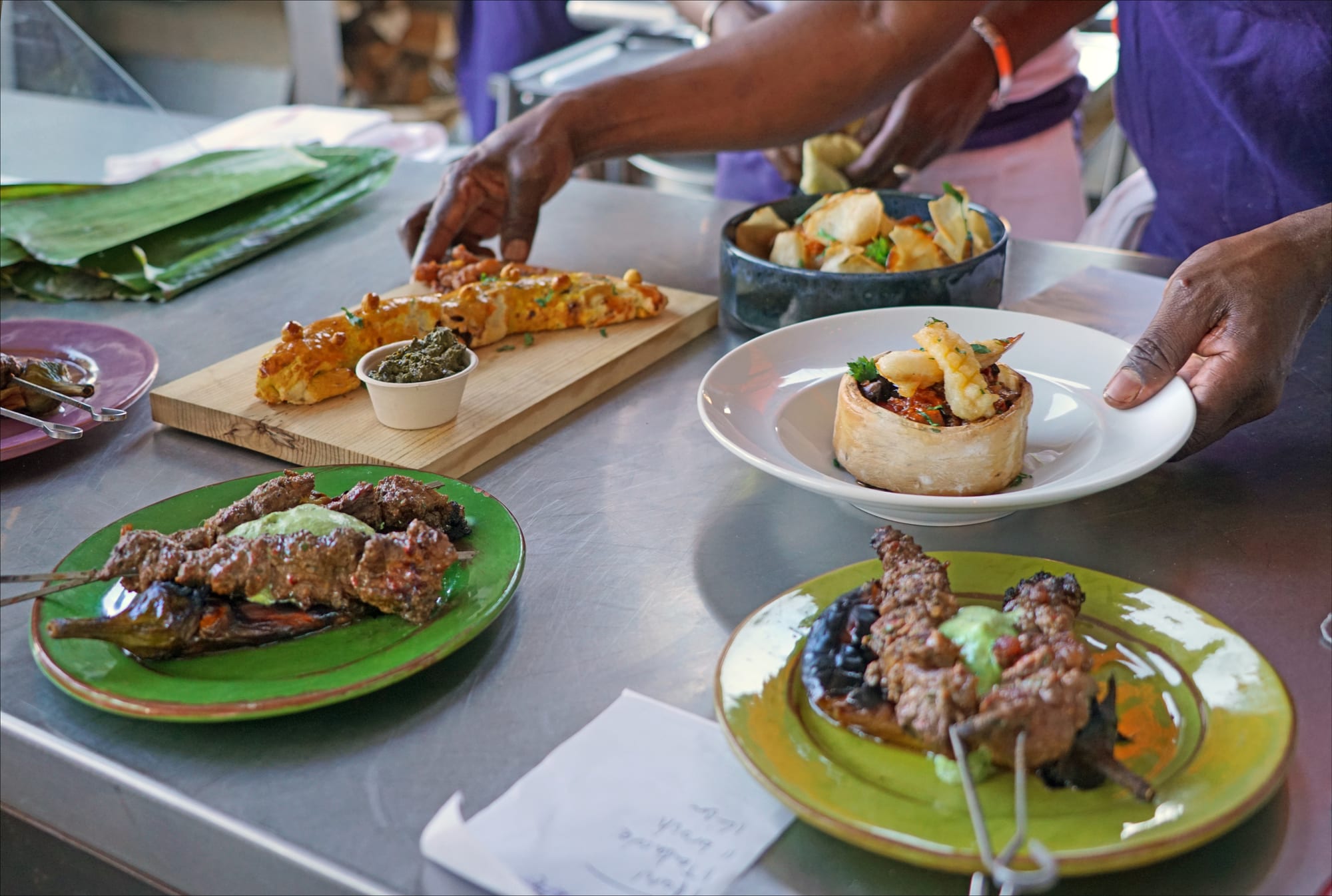 A plated meal reflecting Comorian and Mahoran cuisine at a food event