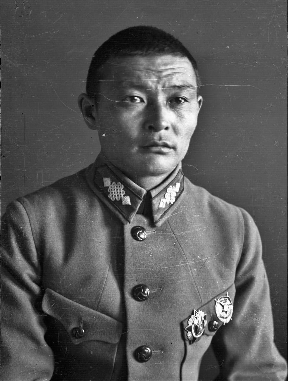 Khorloogiin Choibalsan in military uniform, around 1925