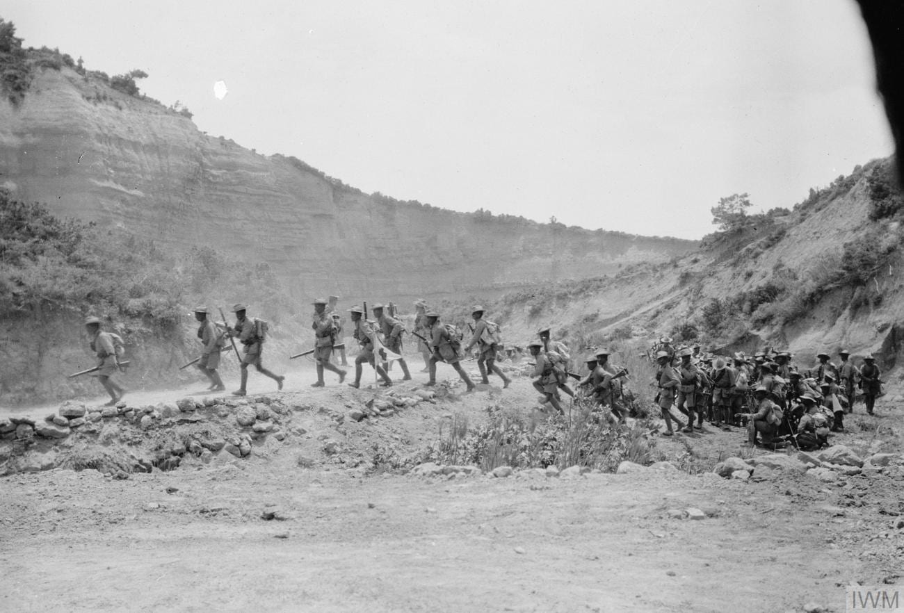 Gurkha soldiers in trenches at Gallipoli in 1915