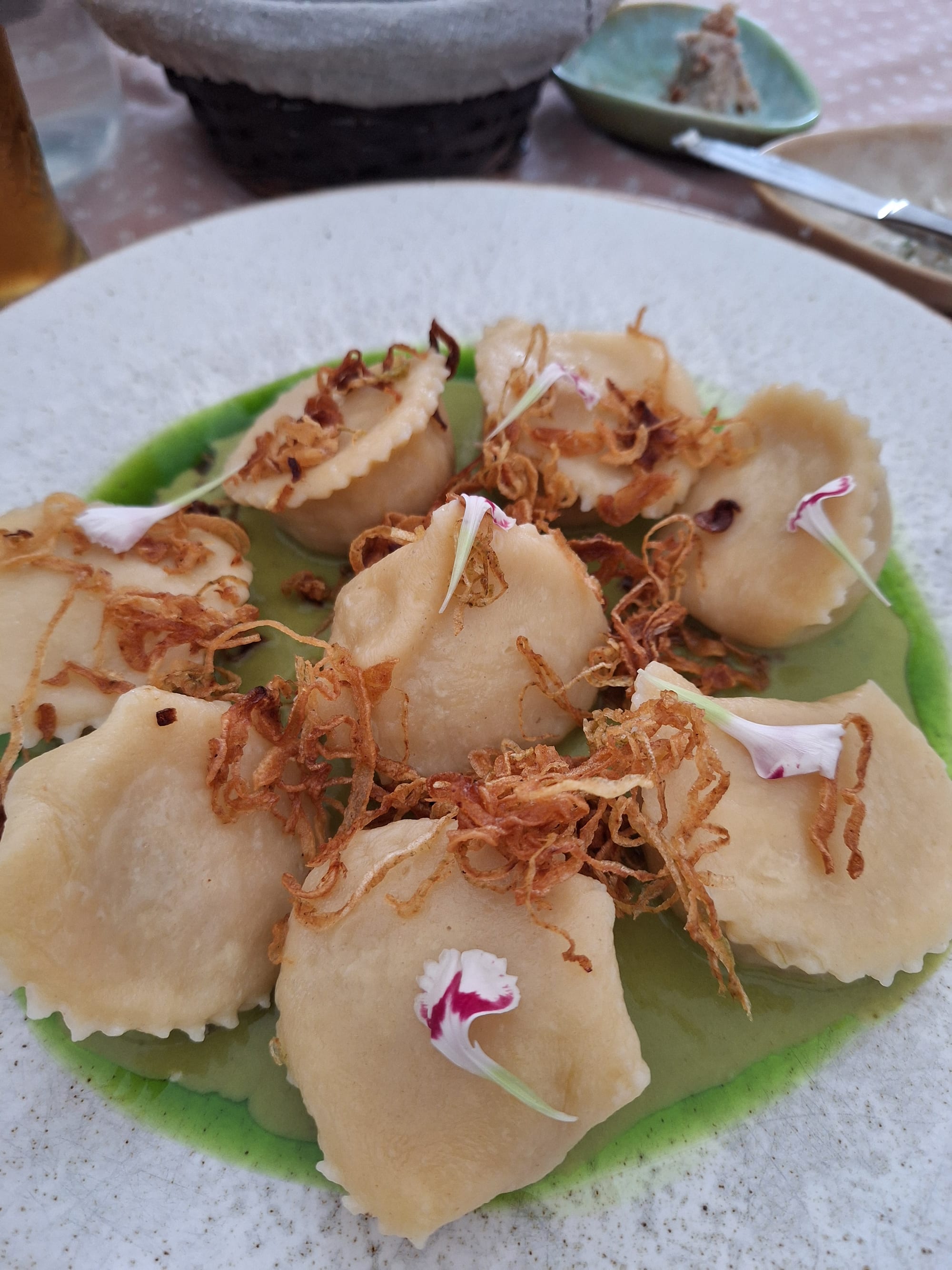 Dumplings on a plate