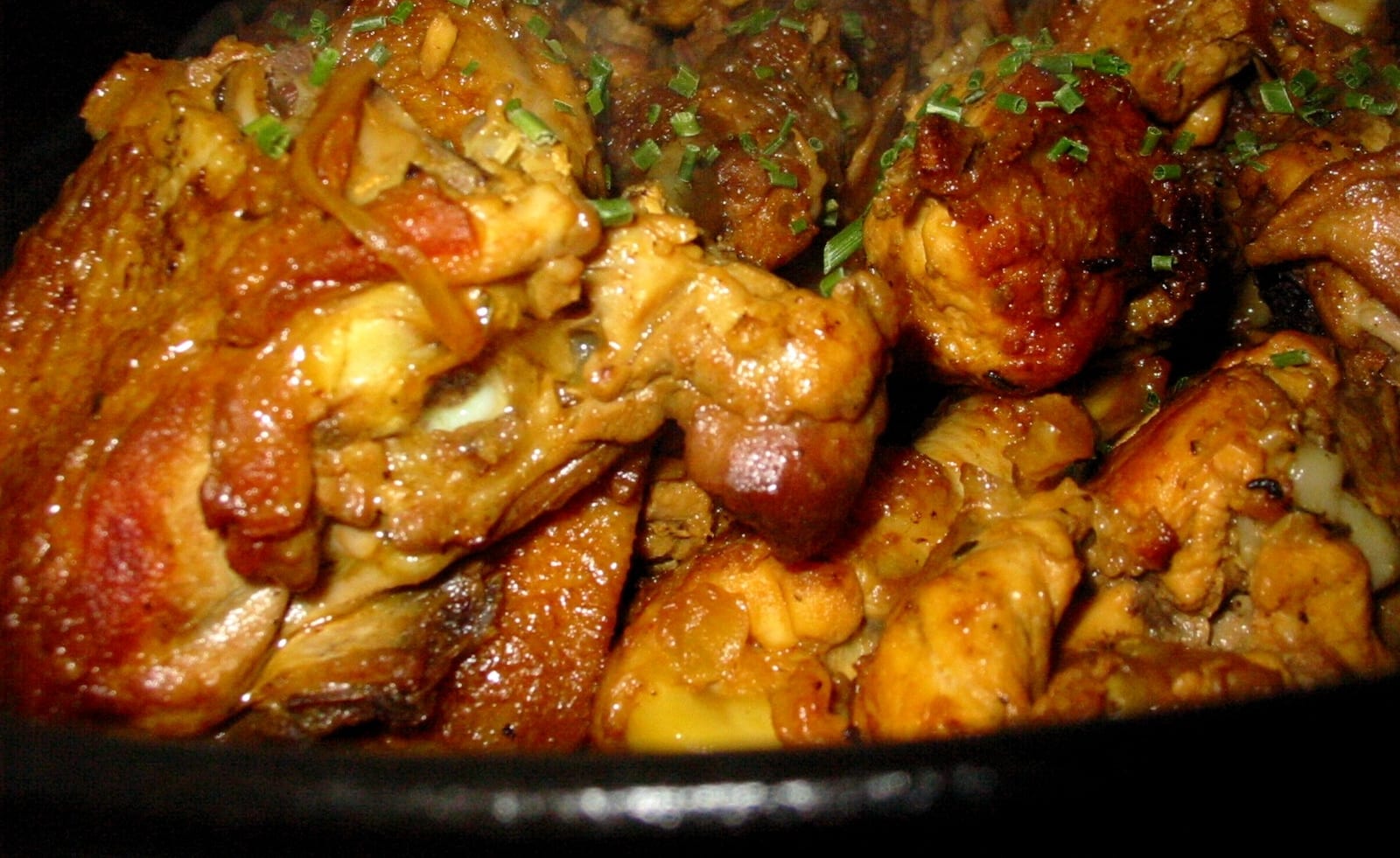 A pot of chicken curry