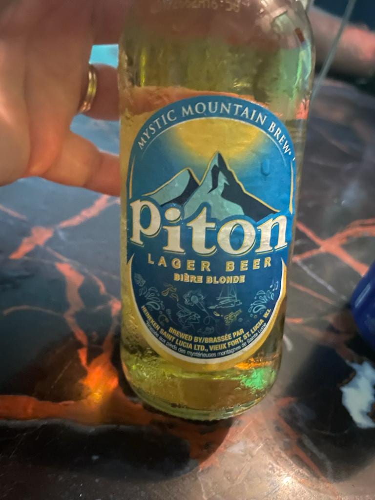 A bottle of Caribbean lager