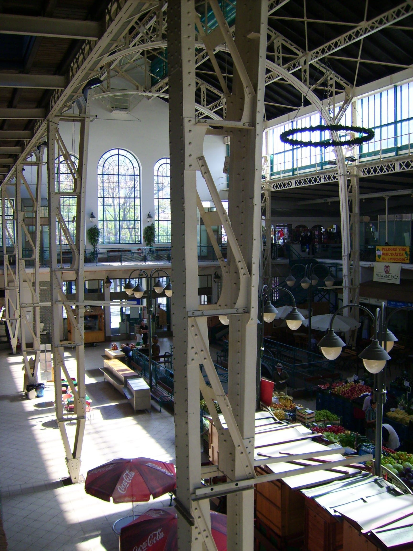 The interior of a historic market hall