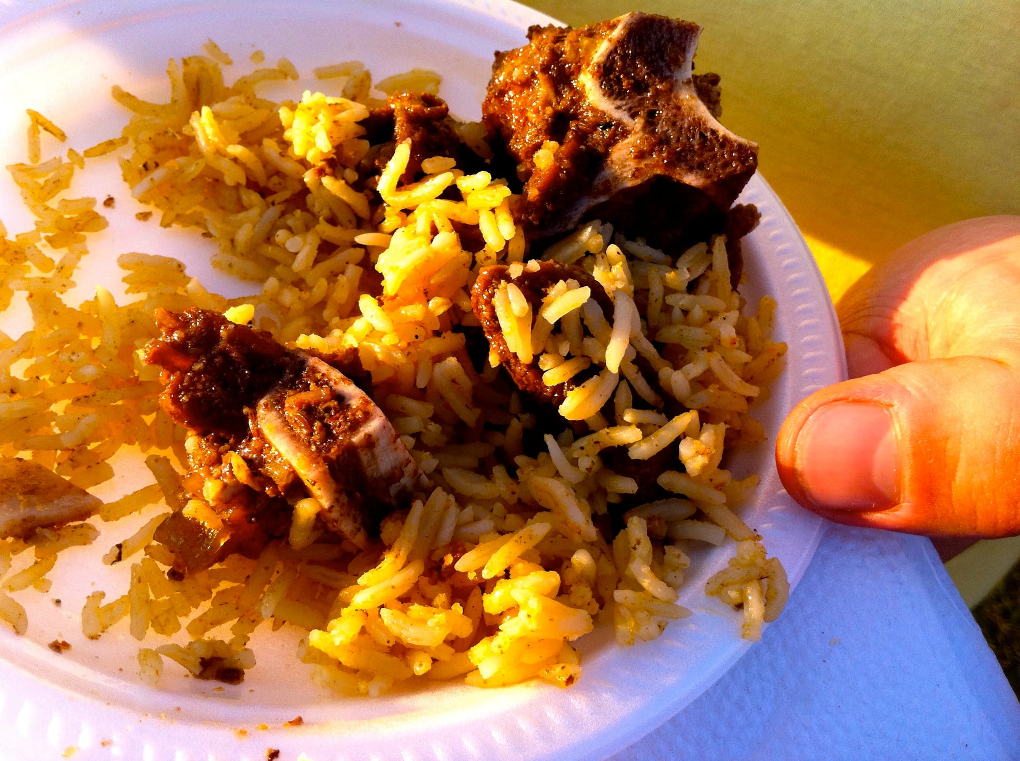 A dish of cooked camel meat