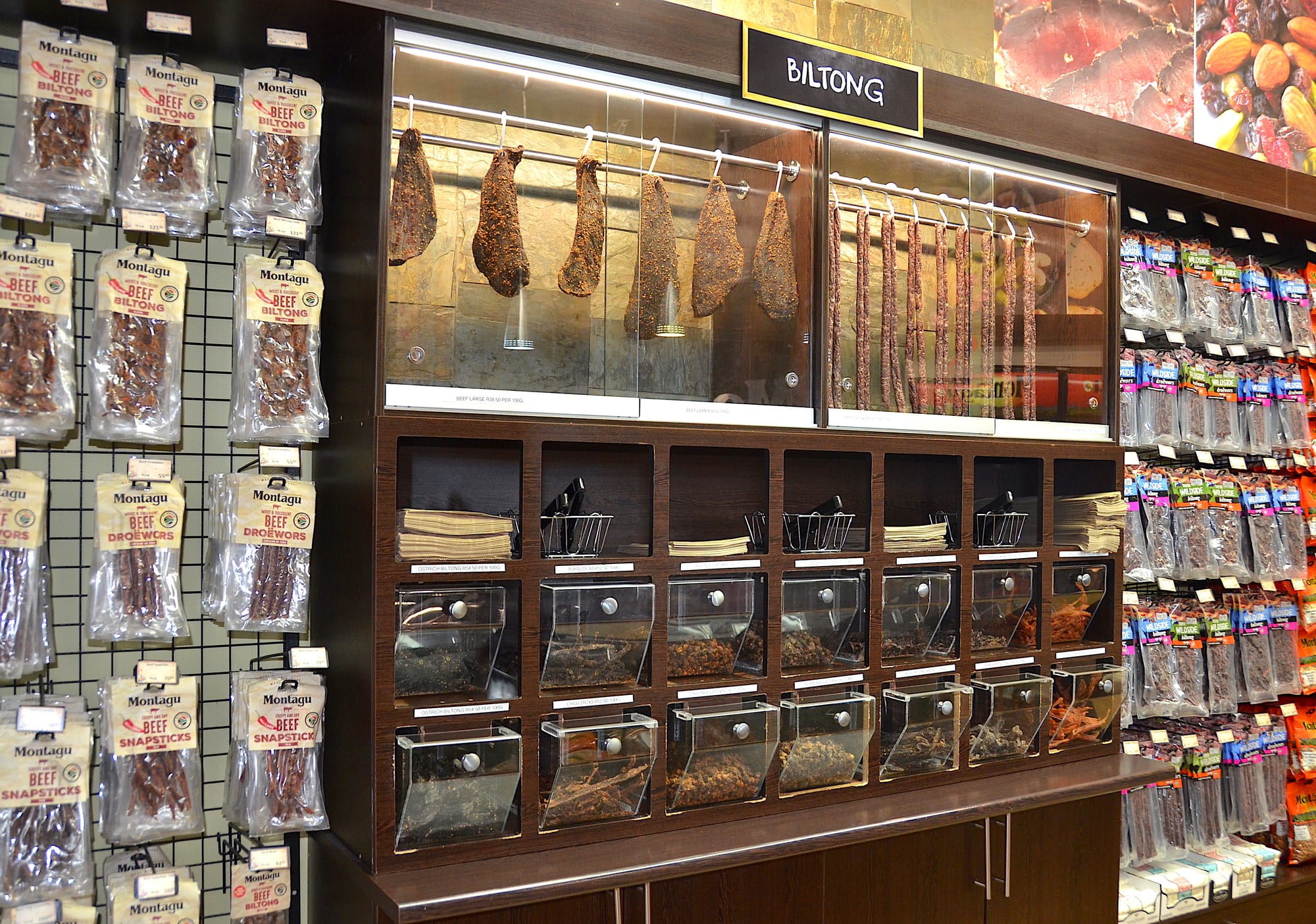 Assorted dried meat sticks