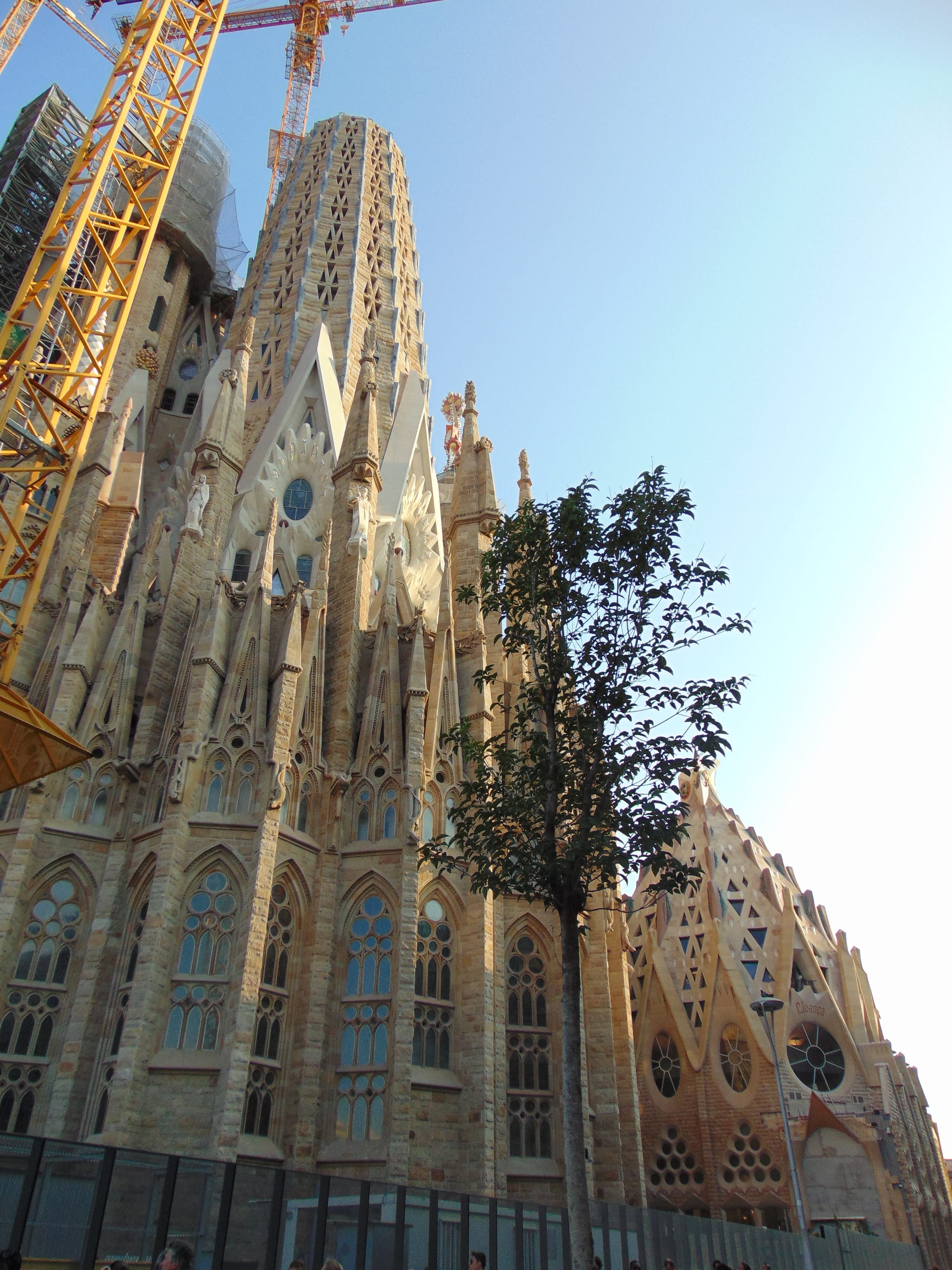 A vast, ornate cathedral with tall spires under construction