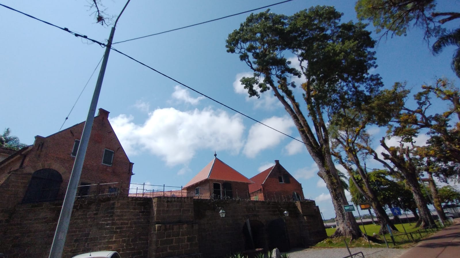 An old star-shaped colonial fort with cannons