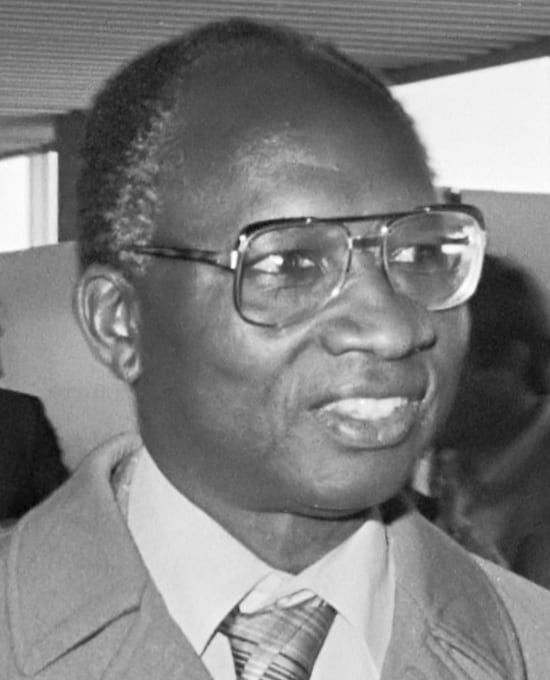 Dawda Jawara in a suit, photographed in 1979