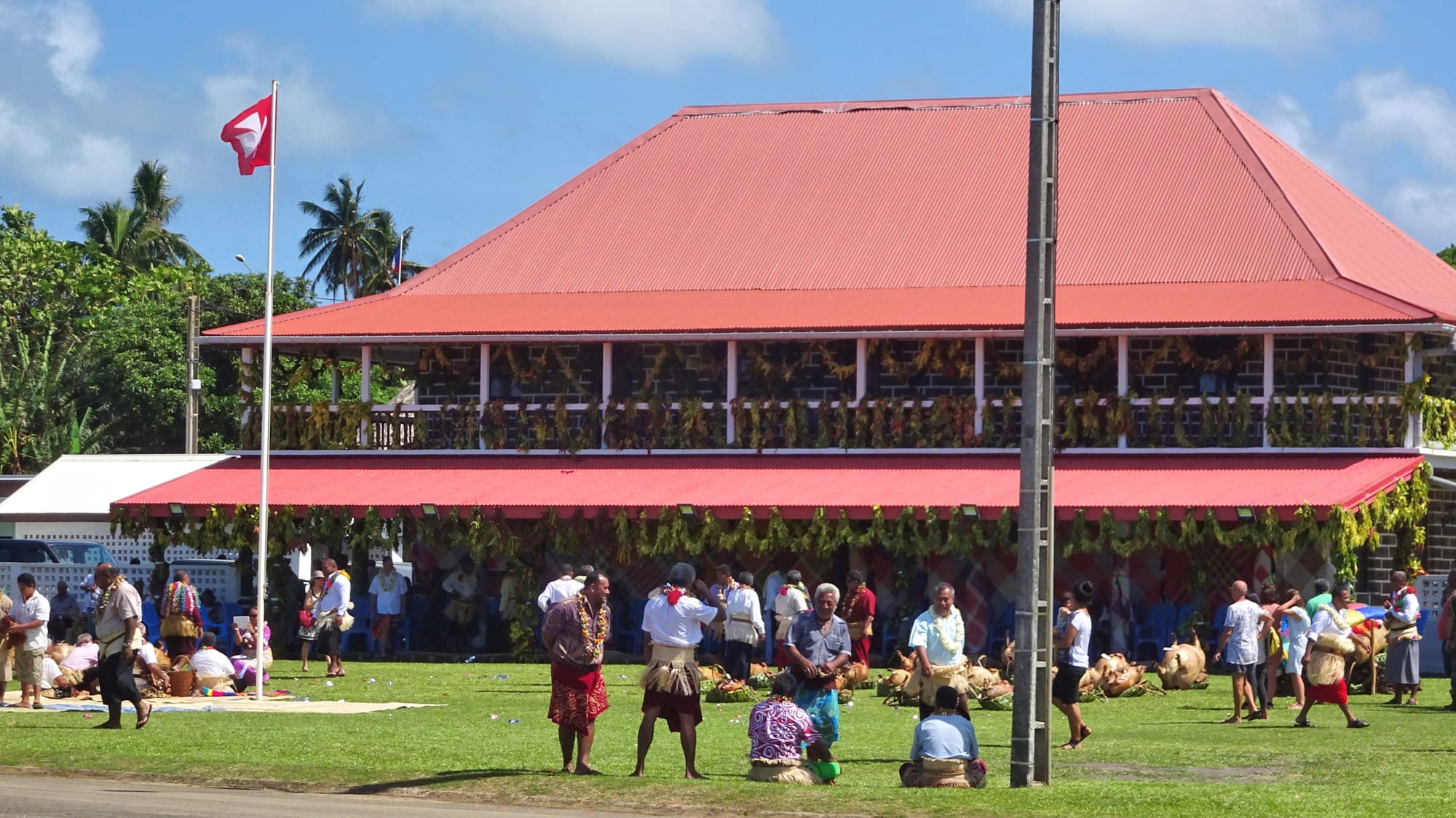 A modest but formal royal residence building